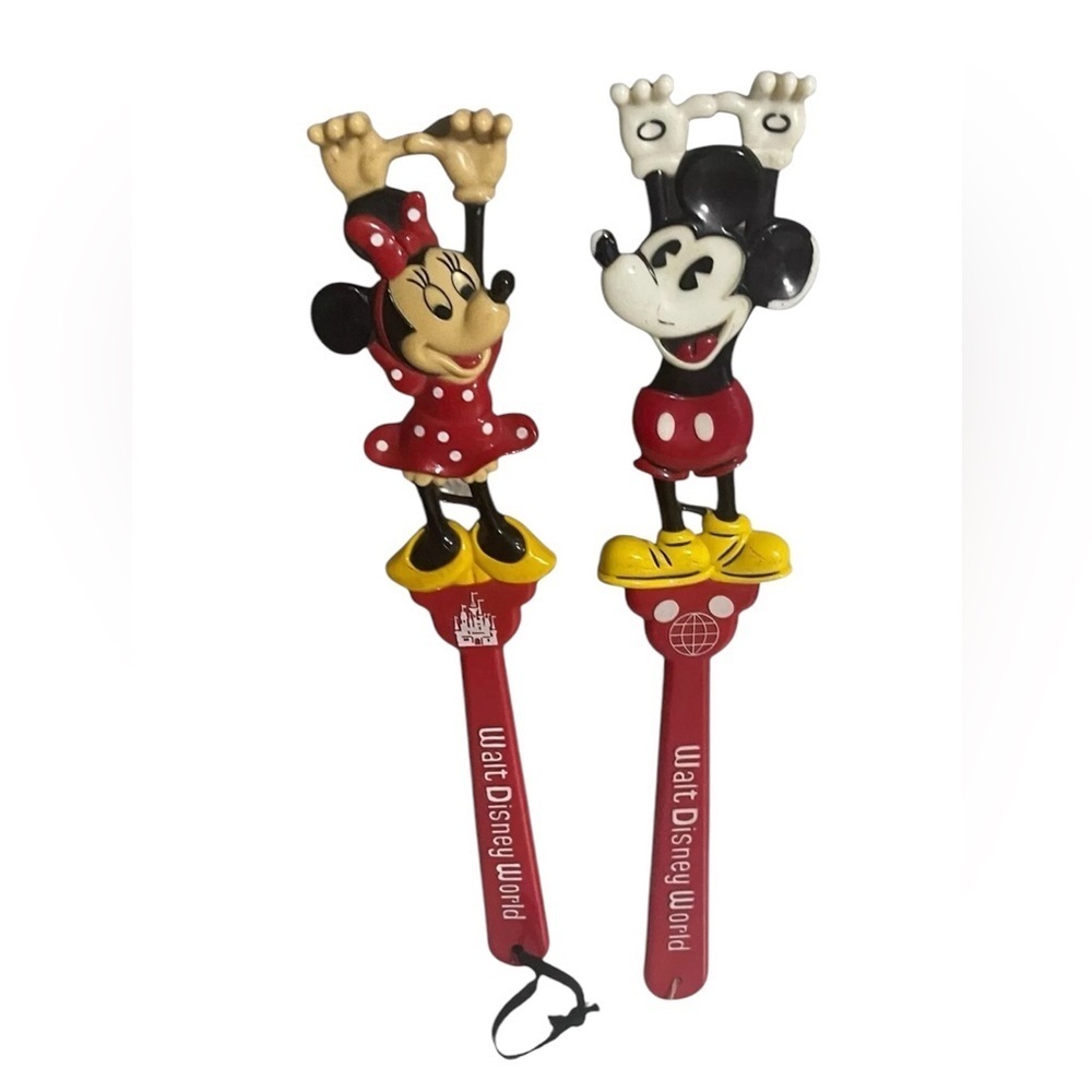 Vintage Mickey/Minnie Mouse Back Scratcher Walt Disney World Souvenir 15.5"